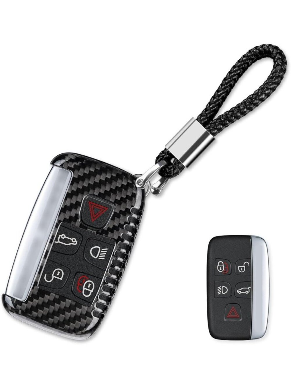 Carbon Fiber Key Fob Protector for Land Rover & Jaguar - Durable, Stylish Cover